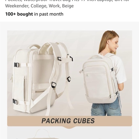 Elegant Cream Backpack - Picture 5 of 15